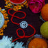 Zarkan OM Ganesha Pure Silver Rakhi With Roli Chawal