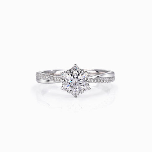 Hallmarked Silver Sparkle Of Love Ring