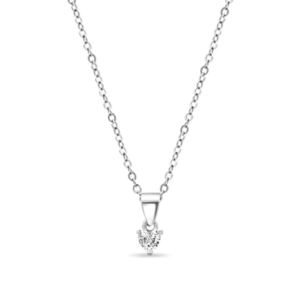 Zarkan Solitaire Romantic Heart Shaped Necklace