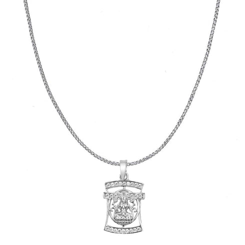 Zarkan 925 Silver Divine Goddess Lakshmi Pendant With Chain