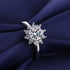 Zarkan 925 Silver Flower Solitaire American Diamond Ring