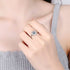 Zarkan 925 Silver Flower Solitaire American Diamond Ring