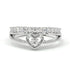 Zarkan Crown Heart American Diamond  925 Sterling Silver Ring