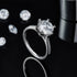 Zarkan 925 Silver Minimal Solitaire American Diamond Ring
