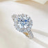 Zarkan Premium Diamond Hallmarked Silver Love Ring