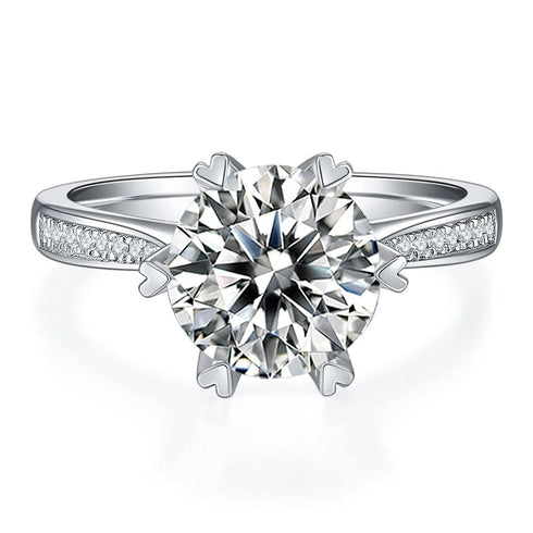 Zarkan 925 Silver Minimal Solitaire American Diamond Ring