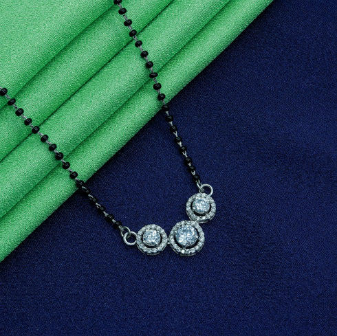 Zarkan 925 Silver Triple Link Mangalsutra