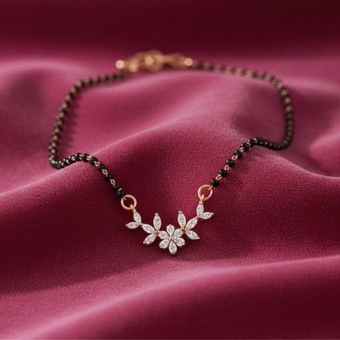 Hallmark Silver Gold Plated Vatika Mangalsutra