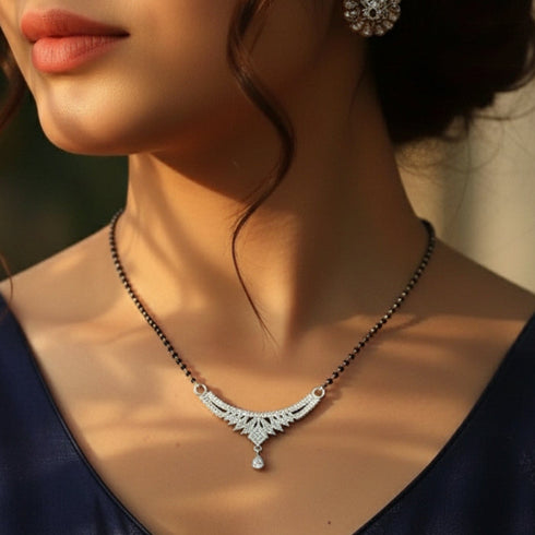 Zarkan 925 Silver Cute Mangalsutra