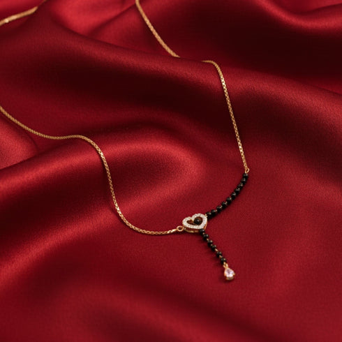 Hallmark Silver Dildara Gold Plated Mangalsutra