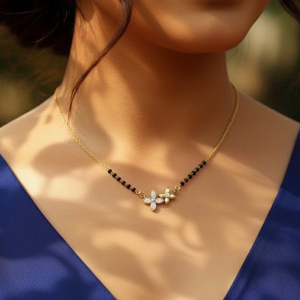 Hallmark Silver Nandan Gold Plated Mangalsutra