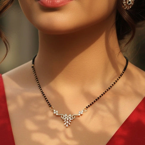 Hallmark Silver Kusum Gold Plated Mangalsutra