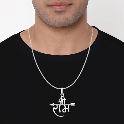 Ayodhya Special 925 Silver Shri Ram locket With Chain From Zarkan