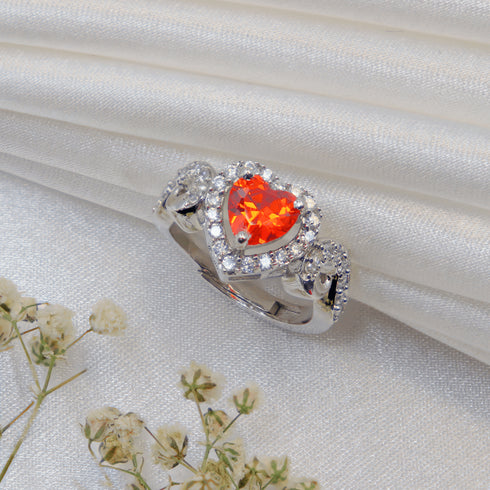 Vintage Beauty Heart Sterling Silver Ring
