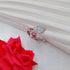 Zarkan Ravishing Rose Gold with leaf Silver RIng
