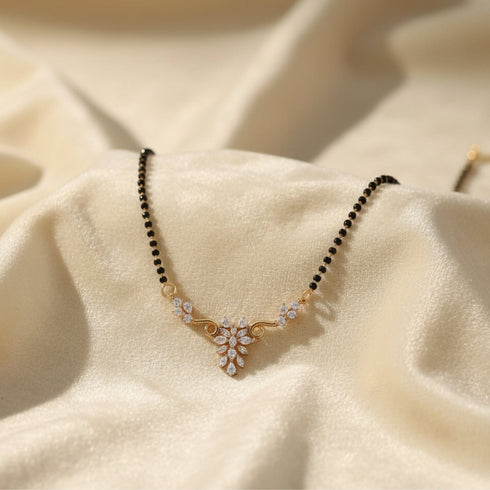 Hallmark Silver Kusum Gold Plated Mangalsutra