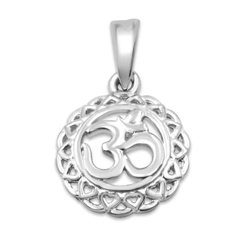 Zarkan 925 Silver OM Pendant With Chain