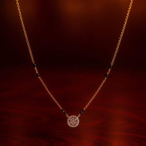 Hallmark Silver Drizzle Drop Gold Plated Mangalsutra