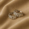 Hallmark Silver Zirconia Decor Leaf Design Earrings