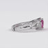 Hallmarked Silver Love Baby Pink Heart Adjustable Engagement Ring