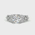 Moissanite 1 Carat Diamond White Crown 925 Pure Silver Engagement Ring for women- Free Size