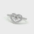 Zarkan Love Heart Silver Solitaire Ring