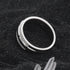 Hallmarked Men's Elegant Silver Ring With Classic Diamond