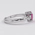Zarkan Pink Heart Silver Ring