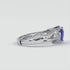 Crystal Love Sapphire AD Heart Adjustable Engagement Ring
