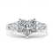 Zarkan White Diamond Pure Silver Love Ring