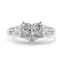 Zarkan White Diamond Pure Silver Love Ring