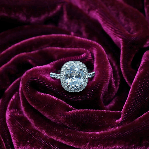 Zarkan 925 Silver American Diamond Solitaire Ring