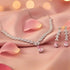 Hallmark Silver Pink Nova Mist Wedding & Engagement Jewellery Set