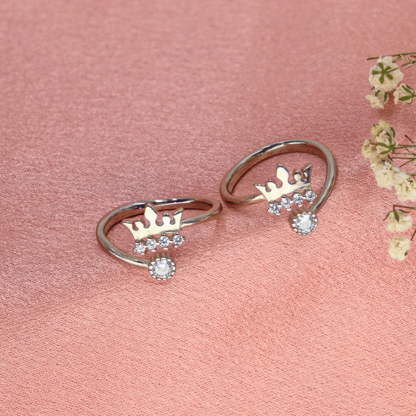 Zarkan Queen Culture Silver Toe Rings