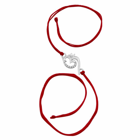 Zarkan Precious Silver OM Rakhi With Roli Chawal