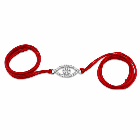 Zarkan Evil Eye Pure Silver Rakhi With Roli Chawal