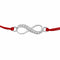Zarkan Infinity Love Precious Silver Rakhi With Roli Chawal