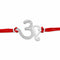 Zarkan OM AD Pure Silver Rakhi With Roli Chawal