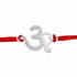 Zarkan OM AD Pure Silver Rakhi With Roli Chawal
