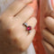925 Silver Dragon Ring With Ruby