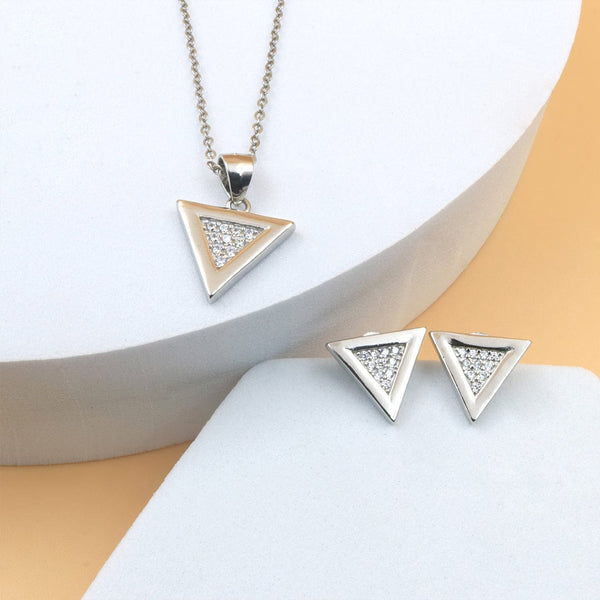 Zarkan Tricon Silver Jewelry Set