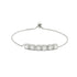 Zarkan Pair Square Zircon Silver Bracelet