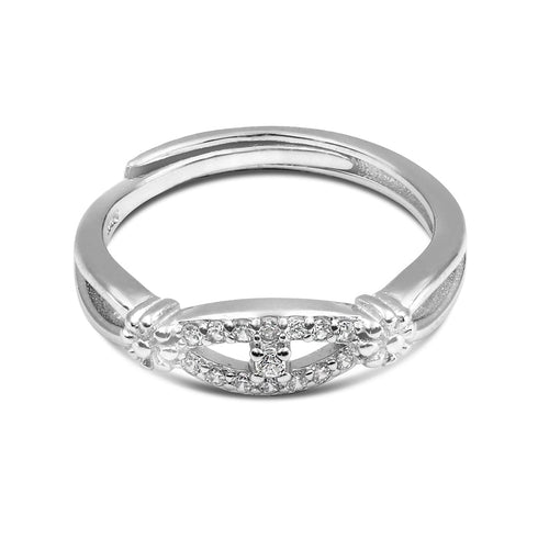 Zarkan Floral Eye Cure Silver Ring