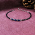 Zarkan Blue Checkered Linear Silver Bracelet