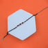 Zarkan Red Checkered Linear Silver Bracelet