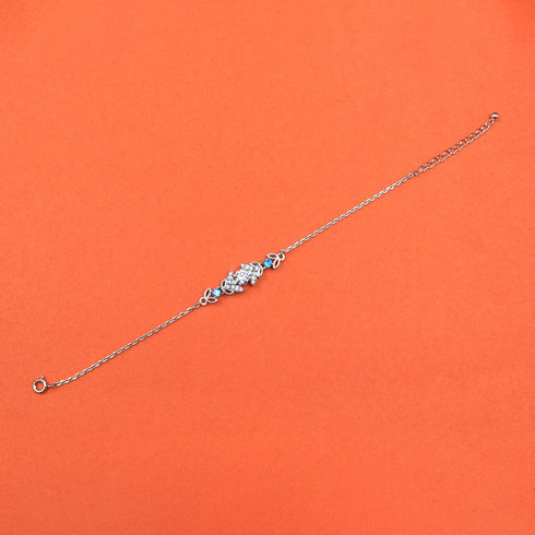 Zarkan Blue Bits of Bloom Silver Bracelet