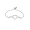 Zarkan Love Heart Minimal Silver Bracelet