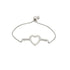 Zarkan Love Heart Minimal Silver Bracelet