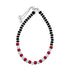 Zarkan 925 Silver Nazariya Bracelet With Red & White Marcasite Stones