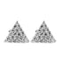 Zarkan Piramid Style AD Silver Stud Earrings